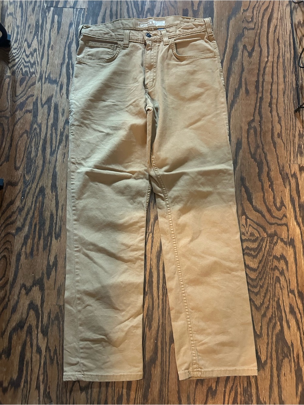 Carhartt Men’s Relaxed Work Jeans - Khaki Brown 33/32 - Picture 2 of 2